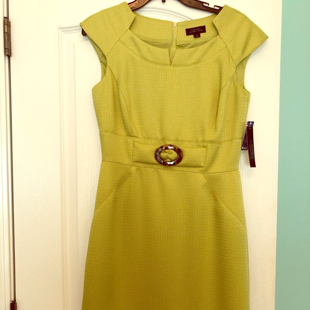 Never worn cap sleeved dress by TAHARI.